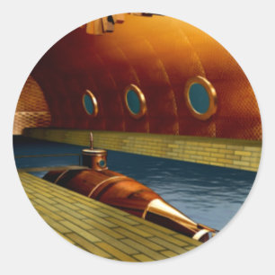 early submarine classic round sticker