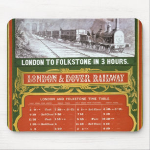 Early timetable for the London to Dover Railway Mouse Mat