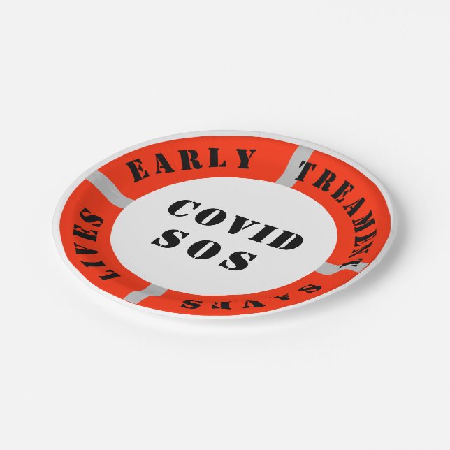 Early Treatment Saves Lives Paper Plate (Angled)