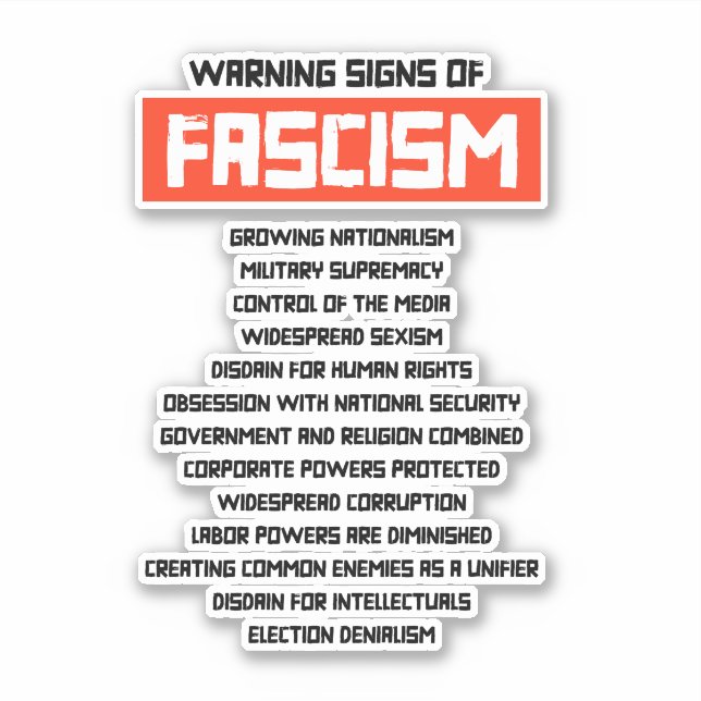 Early Warning Signs of Fascism (Front)