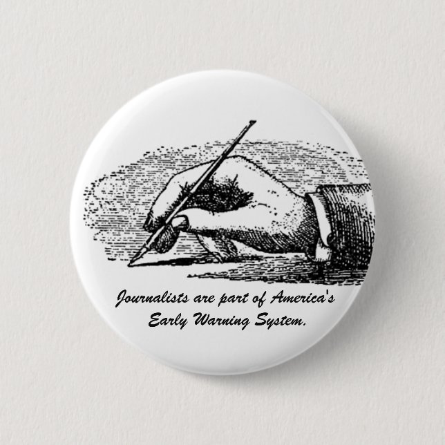 Early Warning System Journalist Button (Front)