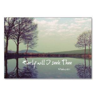 Early Will I seek Thee Bible Verse Table Number
