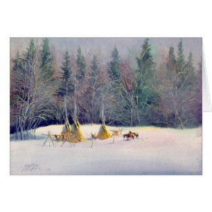 EARLY WINTER TIPI CAMP by SHARON SHARPE