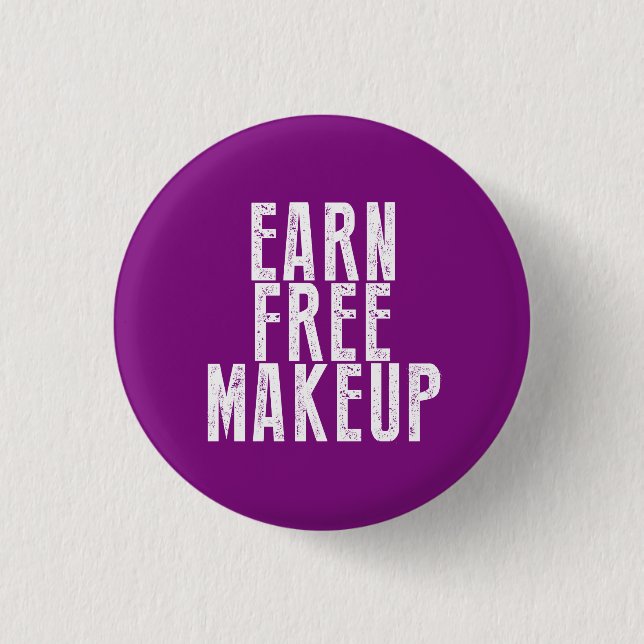 Earn Free Makeup - Younique 3 Cm Round Badge (Front)