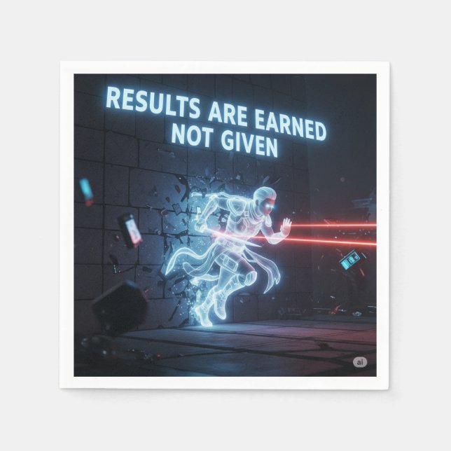 Earned Threads: The Grind is Real Napkin (Front)