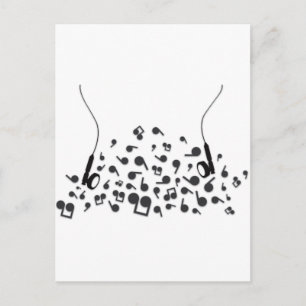 Earphones Postcard