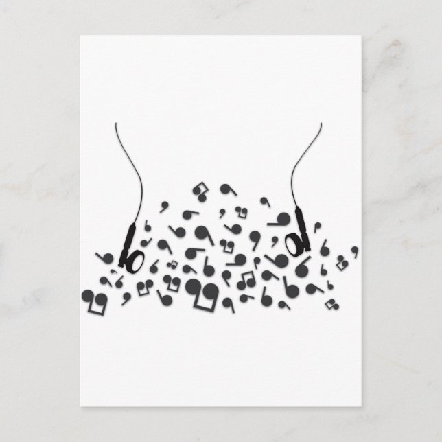 Earphones Postcard (Front)