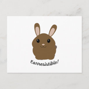 Earresistible Bunny Holiday Postcard