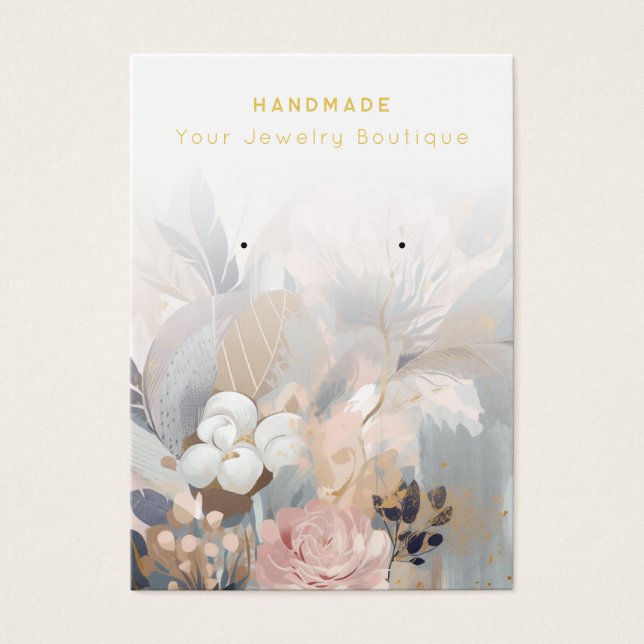 Earring Abstract Flowers Jewellery Display Cards (Front)