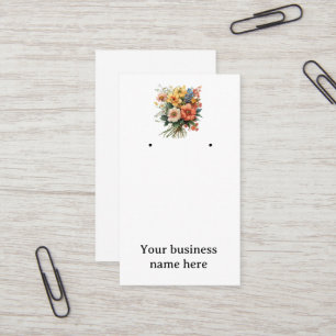 Earring card for jewellery business. Can customise