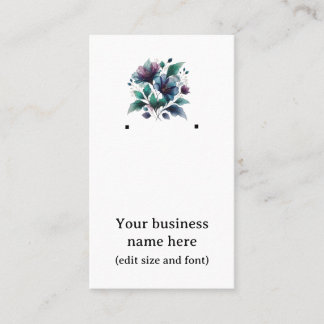 Earring card with lovely blue abstract flower.