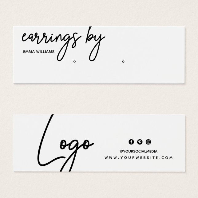Earring Display Business Card (Front & Back)