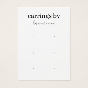 Earring Display Business Card