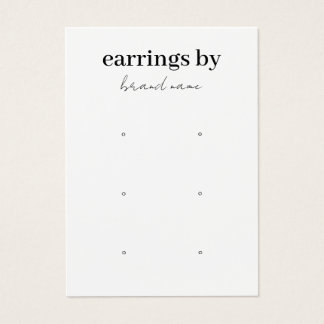 Earring Display Business Card