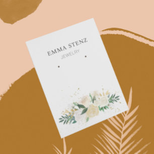 Earring Display Card • Elegant Pastel Floral