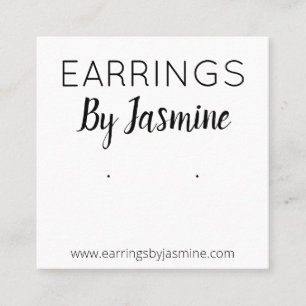 Earring Display Card For Homemade Jewellery Busine