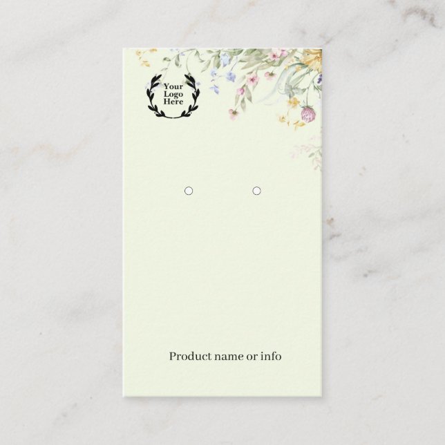 Earring Display Card | Jewelery Display (Front)