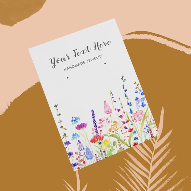 Earring Display Card • Watercolor Wild Flowers (Creator Uploaded)
