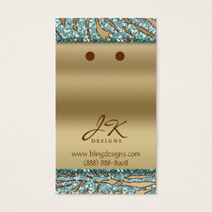 Earring Display Cards Zebra Chandelier Jewellery