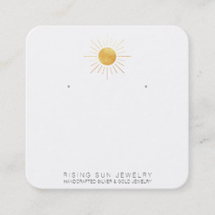 *~* EARRING DISPLAY QR Social Media Icons  Sun  Square Business Card