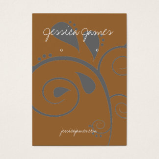 Earring Holder - Business Card Brown