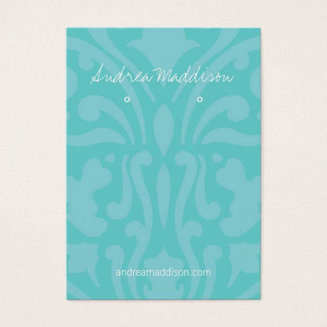 Earring Holder - Business Card |dmsk2bl (Front)