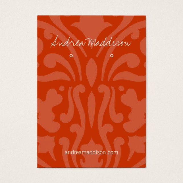 Earring Holder - Business Card |dmsk2ru (Front)