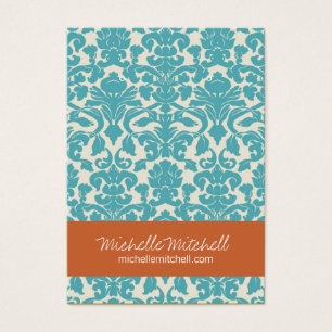 Earring Holder Business Card Duo Blue Rust