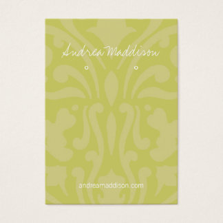 Earring Holder - Business Card Olive Green