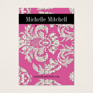 Earring Holder - Business Card Pink