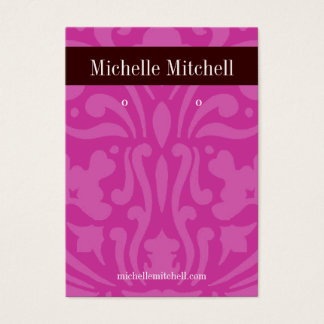 Earring Holder - Business Card purple