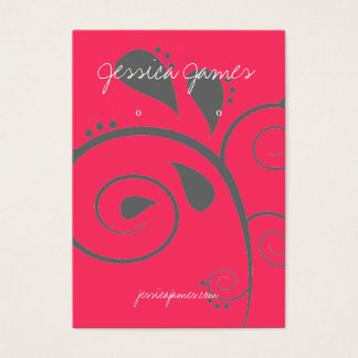 Earring Holder - Business Card Red