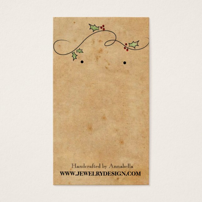 Earring Holder Christmas Holiday Custom Jewellery (Front)