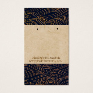 Earring Holder (Orient Accent Japanese Waves)