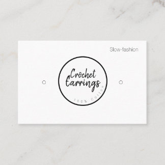 Earring holders business card