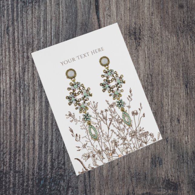 Earring Jewellery Display Card • Earthy Floral (Creator Uploaded)