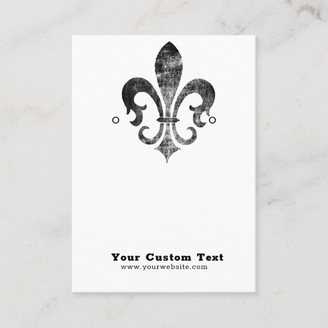 Earring Jewellery Display Card • Fleur De Lis Fren (Front)
