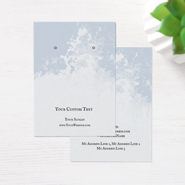 Earring Jewellery Display Card, light blue sky (Desk)