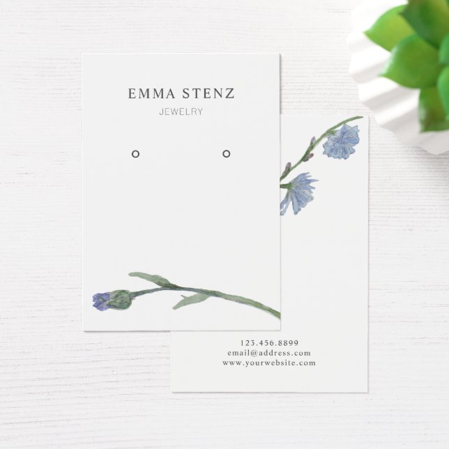 Earring Jewellery Display Card • Pastel Flower (Desk)