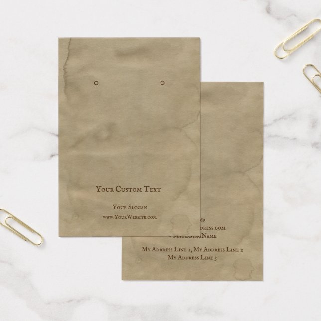 Earring Jewellery Display Card, Recycle Design Art (Office)