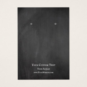 Earring Jewellery Display Card, Rustic Chalkboard