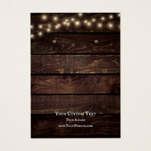 Earring Jewellery Display Card, Rustic String ligh