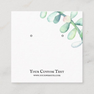 Earring Jewellery Display Card • Succulent Cactus
