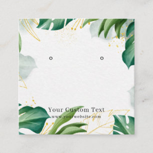 Earring Jewellery Display Card • Tropical Green Go