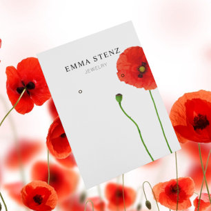 Earring Jewellery Display Cards • Poppy Simplicity