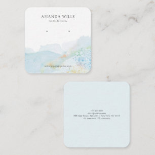 Earring Jewellery Display Holder • Watercolor Natu Square Business Card