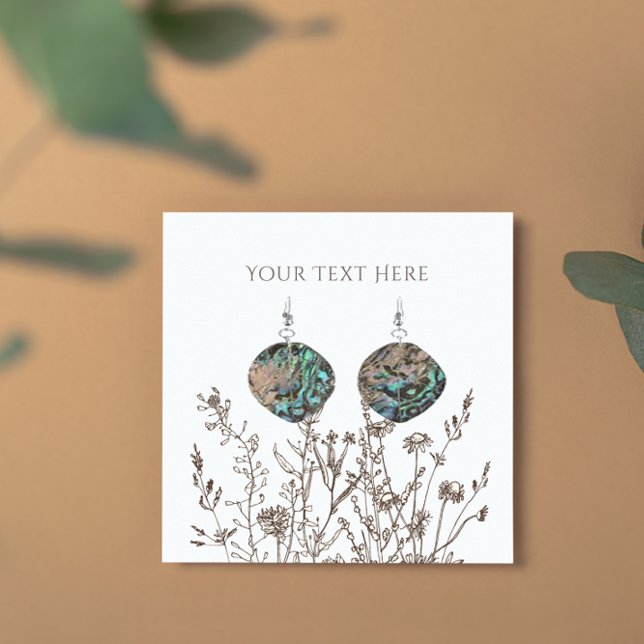 Earring Jewelry Display Card • Earthy Floral (Creator Uploaded)