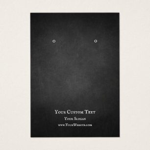 Earring Jewelry Display Card, Rustic Chalkboard