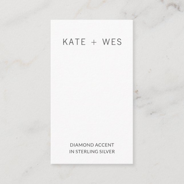 Earring & Necklace Set Jewellery Display Card (Front)