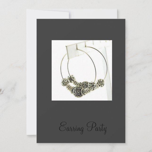 Earring Party Invitation (Front)